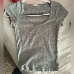Brandy top in a heather gray